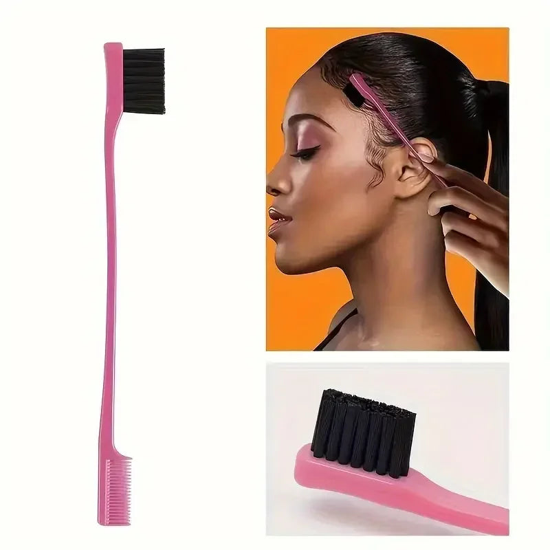 4-Piece Hairdressing Tools Set – Spray Bottle, Combs & Edge Brush