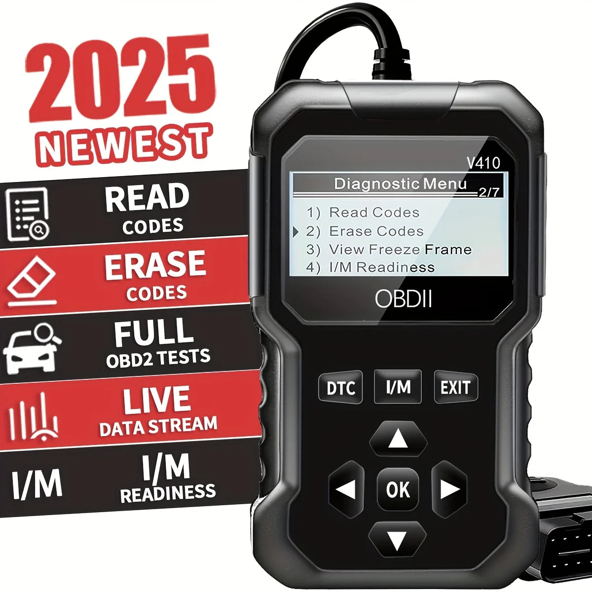 OBD2 Car Diagnostic Scanner – Read & Clear Engine Fault Codes