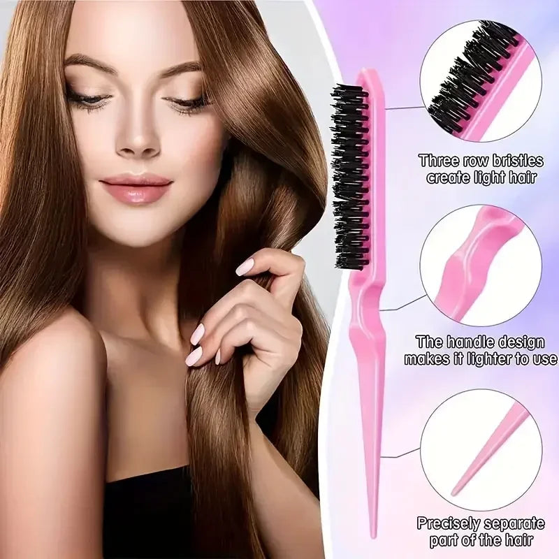 4-Piece Hairdressing Tools Set – Spray Bottle, Combs & Edge Brush